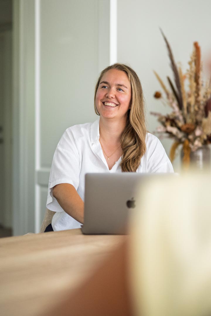 Behaav employee working with digital tools at a laptop
